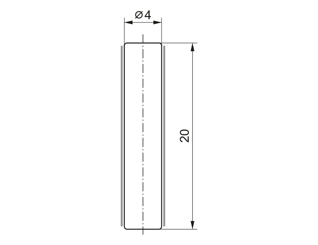 TX997-1109 ceramic guide pin dimensional drawing