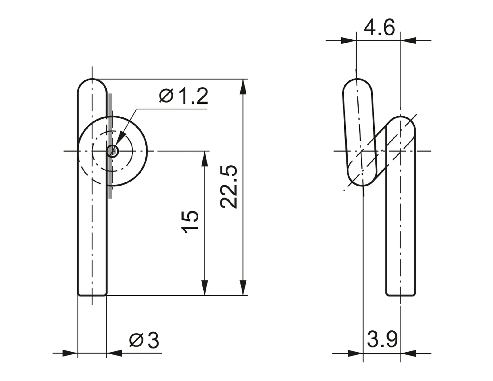 TF997-1247
BARMAG REF. 083787/0
99.7% ALUMINA · Loop Guide · Ø3 × 22.5